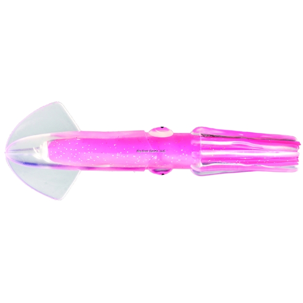 Picture of Fathom Offshore Solid Rubber Squid, 9", Pink With Holo Fleck