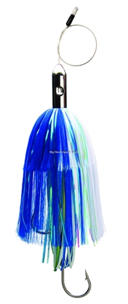 Picture of Fathom Offshore Torpedo Lantern Pre-Rigged Lure, 13", 14 Oz, Chrome With Blue & White