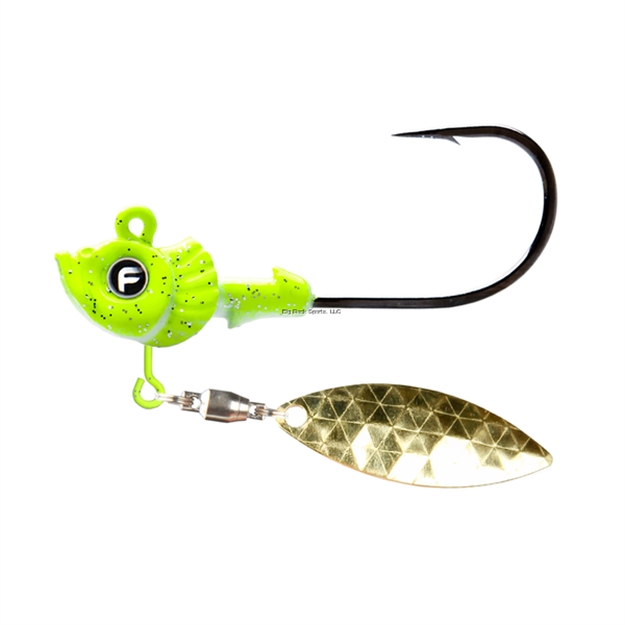 Picture of Fathom Pro-Select Belly Blade Jig Head 1/2Oz Chartreuse