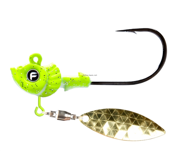 Picture of Fathom Pro-Select Belly Blade Jig Head 3/8Oz Chartreuse
