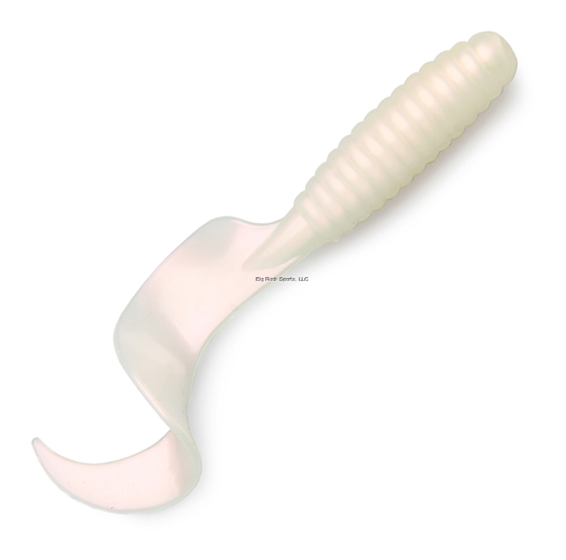 Picture of Fathom Squirrley Tail Grub 4" Pearl - 8 Pack