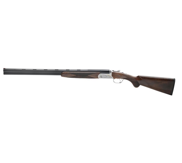 Picture of  Fausti Usa, Inc 15802 Caledon  28 Gauge 2.75" 2Rd 28" Blued Barrel, Engraved Stainless Rec, Wood Laser Grain Stock, Metallic Bead Sight 855323005771
