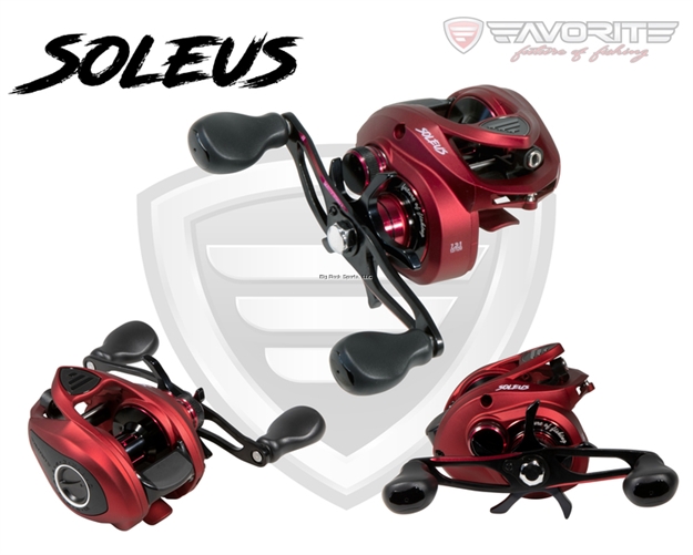 Picture of Favorite Soleus Casting Reel, Red 7.3:1 (Left)