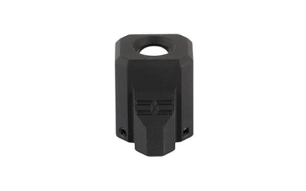 Picture of Faxon Firearms Ffpacompdsg01 Exos-513 Compensator Black Nitride 6061 Aluminum 1/2"X28 Threads 1.10" Oal Compatible W/ Glock Gen 3 19/17/34 FF-P-A-COMP-DS-G-01