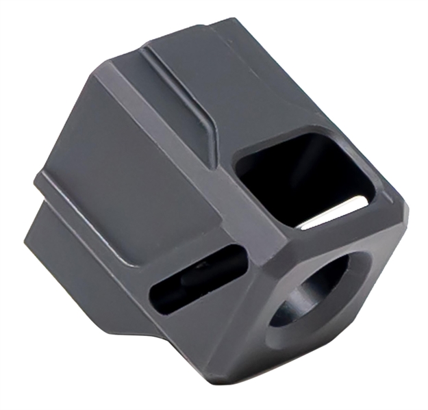 Picture of  Faxon Firearms Ffpacompssg01 Exos-523 Compensator For G43 Black Anodized Aluminum 1/2"X28 Threads 1.125" Oal 9Mm 816341026209