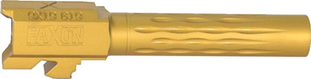 Picture of Faxon Firearms Fits Glock 19 Barrel 9Mm Flame Fluted Non Threaded Tin GB910N19LGQ-N-TiN 816341023451