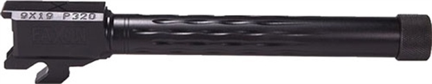 Picture of Faxon Firearms 320B910nfloqt Match Series  9Mm Luger Fluted Threaded Black Nitride Stainless Steel, Fits Sig P320 320B910NFLOQ-T 816341023017
