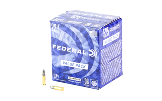 Picture of  Federal 747 Champion Training Value Pack 22Lr 36Gr Lead Hollow Point 525 Per Box/10 Case 604544690729