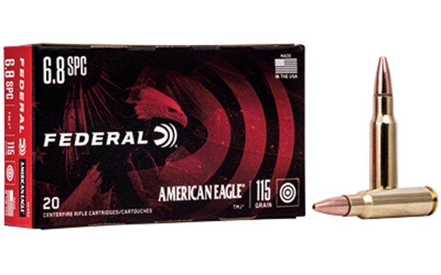 Picture of  Federal Ae68a American Eagle Rifle 6.8Mmrem Spc 115Gr Total Metal Jacket 20 Per Box/10 Case 029465064051