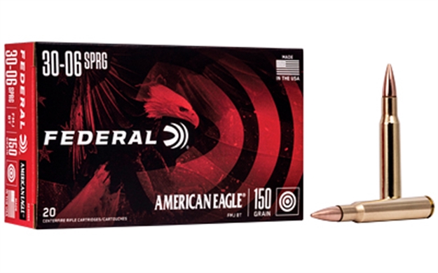 Picture of  Federal Ae3006n American Eagle Rifle 30-06Springfield 150Gr Full Metal Jacket Boat Tail 20 Per Box/25 Case 029465085322