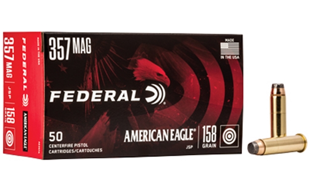 Picture of  Federal Ae357a American Eagle Handgun 357Mag 158Gr Jacketed Soft Point 50 Per Box/20 Case