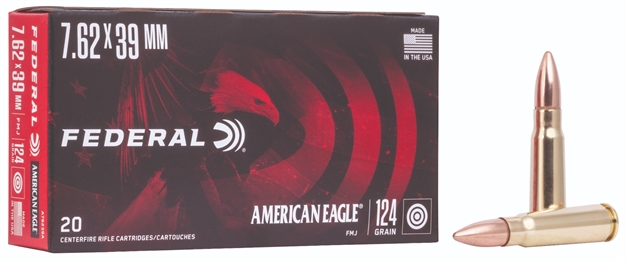 Picture of Federal A76239a American Eagle Rifle 7.62X39mm 124Gr Full Metal Jacket 20 Per Box/25 Case 029465085278 -