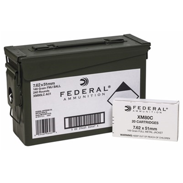 Picture of Fed Ammo 7.62 149 GR Fmj 240Rd Can