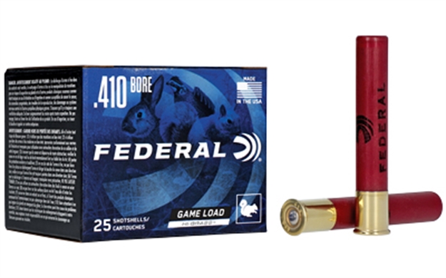 Picture of Federal Game-Shok Upland - Hi-Brass Shotshell 410 Ga, 3 In, No. 7-1/2, 11/16Oz, Max Dr, 1135 Fps H413 7.5 029465008581