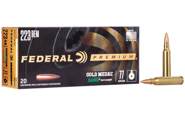 Picture of  Federal Gm223m3 Premium Gold Medal 223Rem 77Gr Sierra Matchking Bthp 20 Per Box/10 Case 029465094201