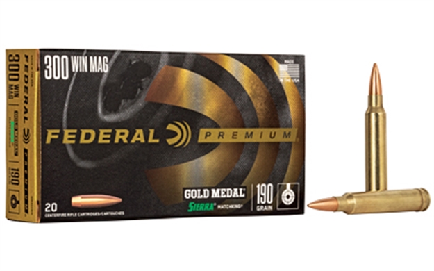 Picture of Federal Gm300wm Premium Gold Medal 300Winmag 190Gr Sierra Matchking Bthp 20 Per Box/10 Case 029465091736 -