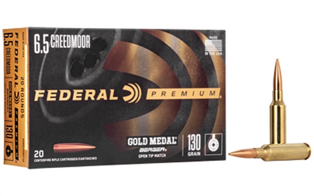 Picture of  Federal Gm65crdbh130 Premium Gold Medal 6.5Creedmoor 130Gr Berger Hybrid Open Tip Match 20 Per Box/10 Case 604544624038