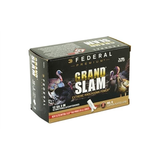 Picture of Federal Grandslam Turkey Shotshell W/ Flight Control Flex Wad 12 GA 3" 4De 1-3/4"Oz 6 10 Rnd Per Box PFCX157F 6
