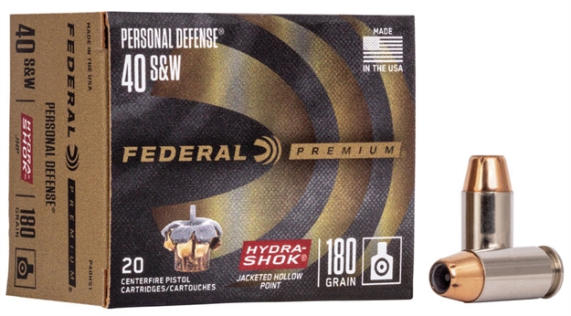 Picture of Fed Hydra-Shok 40S&W 180Gr 20/500
