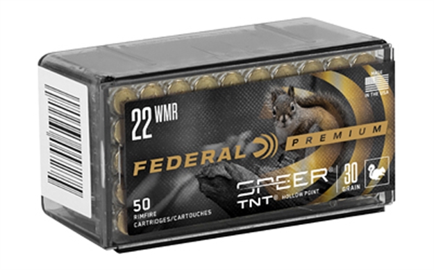 Picture of  Federal P765 Premium Varmint & Predator 22Wmr 30Gr Speer Tnt Hollow Point 50 Per Box/60 Case 029465056988