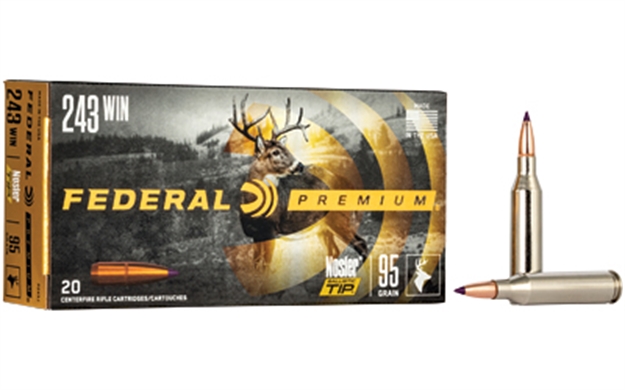 Picture of Federal Premium Vital-Shok Rifle Ammo 243 Win, Nbt, 95 Grains, 3025 Fps, 20, Boxed 029465096625 -