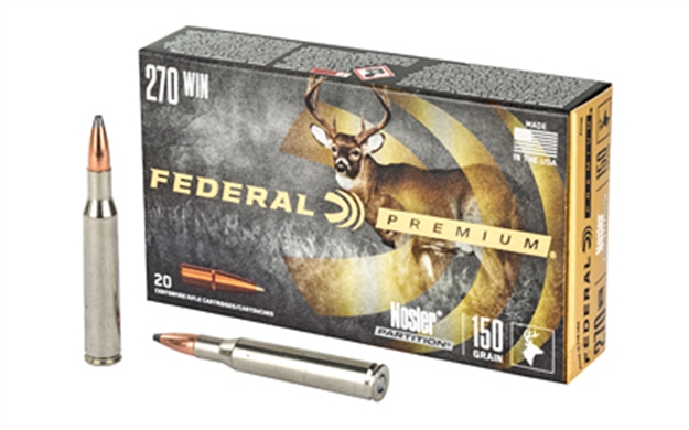 Picture of Federal Premium Vital-Shok Rifle Ammo 270 Win, Np, 150 Grains, 2830 Fps, 20, Boxed 029465084929 -