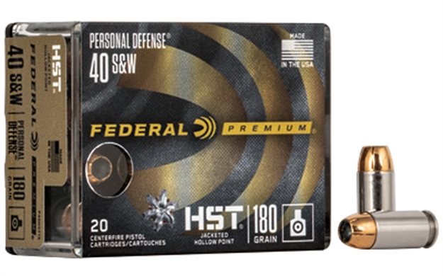 Picture of Federal P40hst1s Premium Personal Defense 40S&W 180Gr Hst Jacketed Hollow Point 20 Per Box/10 Case 029465063931 -