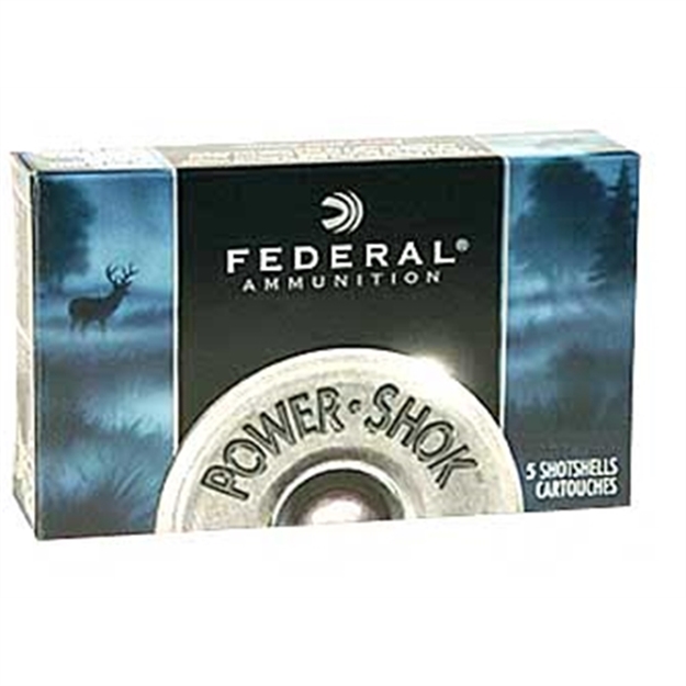 Picture of Federal F1314b Power-Shok Magnum 12Gauge 3" 41Pellets 1 15/16Oz 4Buckshot 5 Per Box/50 Case F131 4B