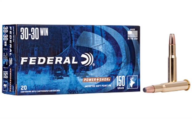 Picture of Federal 3030A Power-Shok  30-30 Win 150 GR Jacketed Soft Point 20 Per Box/ 10 Case 029465084486