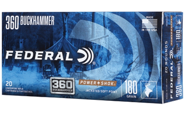 Picture of  Federal 360Bhas Power-Shok Buckhammer 360Buckhammer 180Gr Soft Point 20 Per Box/10 Case