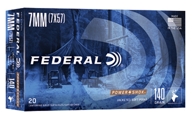 Picture of Federal Pwrshk 7Mm Mauser 140Gr SP 20Rds