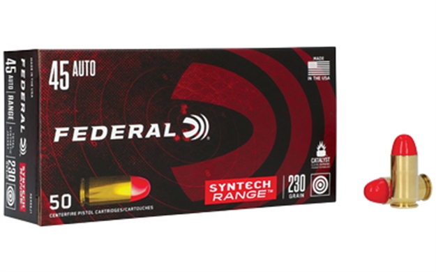 Picture of  Federal Ae45sj1 American Eagle Syntech Range  45Acp 230Gr Total Syntech Jacket Round Nose 50 Per Box/10 Case 604544617429