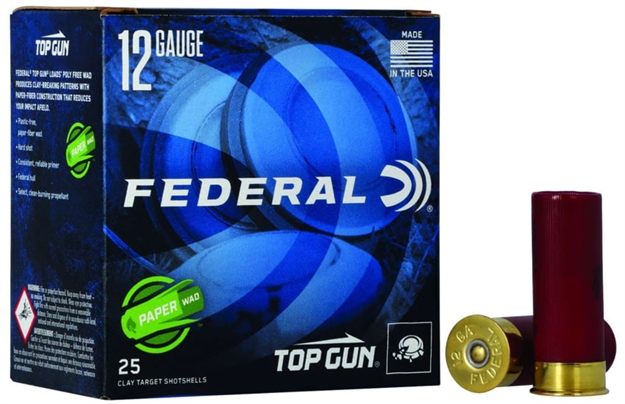 Picture of  Federal Tg12ws275 Top Gun Paper Wad 12Gauge 2.75" 1Oz 7.5Shot 25 Per Box/10 Case 604544673173