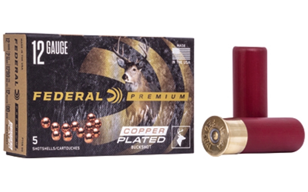 Picture of Federal Premium Vital-Shok Buckshot 12 Ga, 2-3/4 In, 00B, 12 Pellets, 1290 Fps, 5 Rounds, Boxed P156 00 029465001193