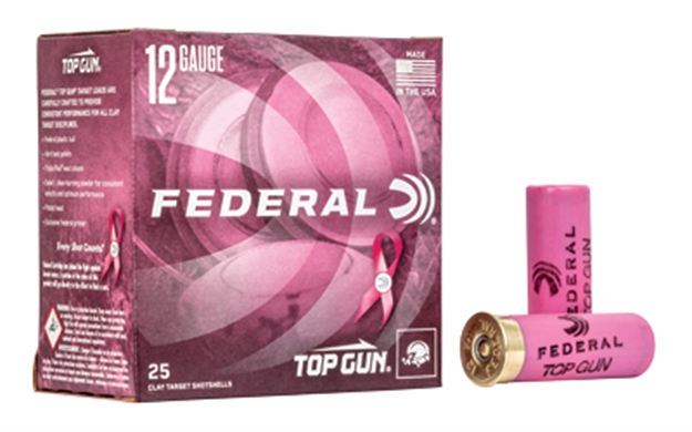 Picture of Federal Top Gun Target Shotshell 12 Ga, 2-3/4 In, No. 8, 1-1/8Oz, 2.72 Dr, 1145 Fps, Pink Hull, 25 Rnd Per Box TGL12P 8 029465028527