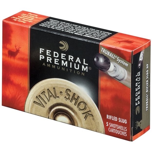 Picture of Federal Vital-Shok Truball Rifled Slugs 12 Ga, 2-3/4 In, 1Oz, 3-1/4 Dr, 1300 Fps, 5 Rnd Per Box PB127 LRS 029465025281