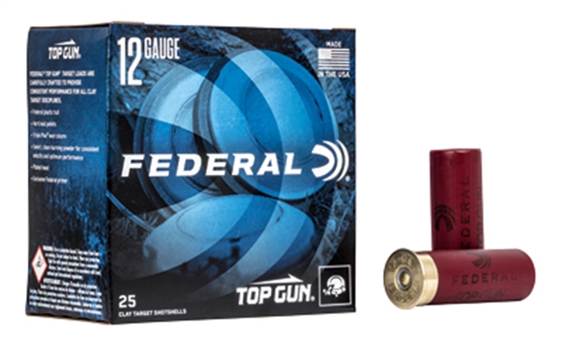Picture of Federal Top Gun Target Shotshell 12 Ga, 2-3/4 In, No. 7-1/2, 1Oz, 2-3/4 Dr, 1180 Fps, 25 Rnd Per Box TG121 7.5