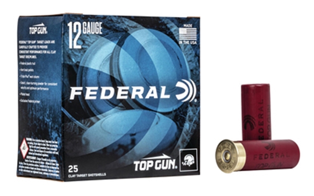 Picture of Federal Top Gun Target Shotshell 12 Ga, 2-3/4 In, No. 8, 1Oz, 2-3/4 Dr, 1180 Fps, 25 Rnd Per Box TG121 8 029465025922