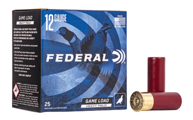 Picture of Federal Game-Shok Upland - Heavy Field Shotshell 12 Ga, 2-3/4 In, No. 7-1/2, 1-1/4Oz, 3.19 Dr, 1220 Fps H125 7.5 029465002176