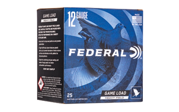 Picture of Federal Game-Shok Upland - Heavy Field Shotshell 12 Ga, 2-3/4 In, No. 6, 1-1/8Oz, 3.22 Dr, 1255 Fps H123 6 029465002060