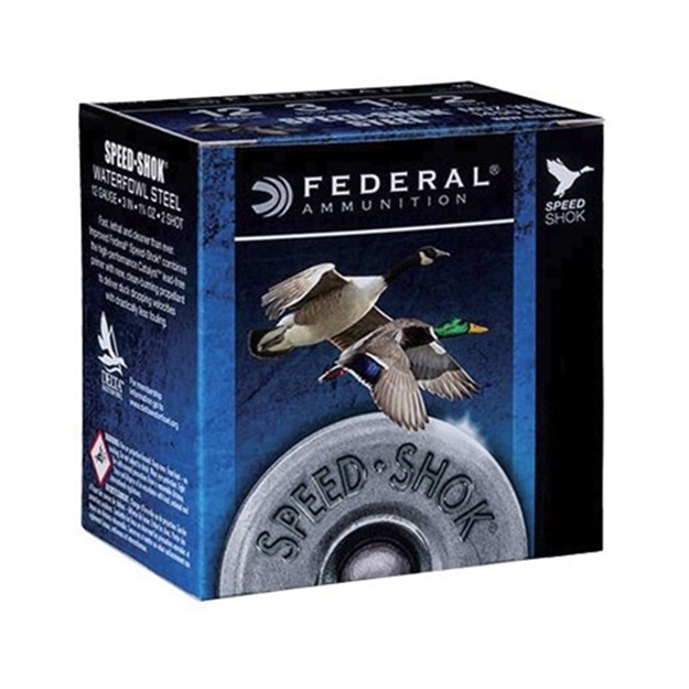 Picture of Federal Wf142bbb Speed-Shok Waterfowl 12 Gauge 3" 1 1/4 OZ Bbb Shot 25 Per Box/ 10 CS WF142 BBB