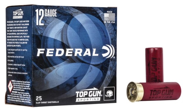 Picture of Federal 12Ga 2-3/4" 1Oz 1,250 Fps 7.5 Top Gun TGS128 7.5