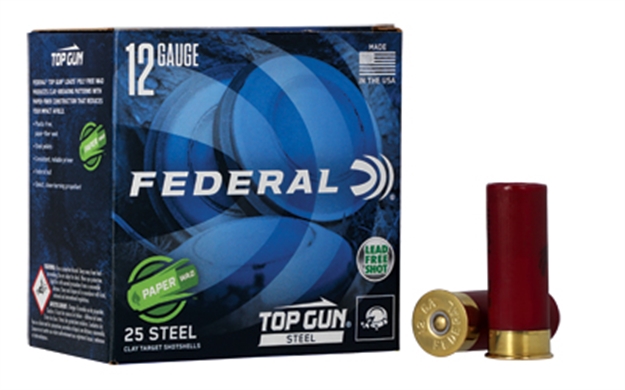 Picture of  Federal Tg12ws175 Top Gun Steel Paper Wad 12Gauge 2.75" 1Oz 7.5Shot 25 Per Box/10 Case