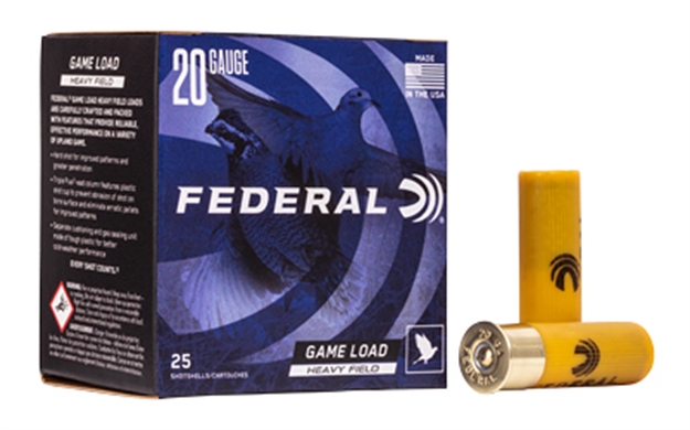 Picture of Federal Game-Shok Upland - Heavy Field Shotshell 20 Ga, 2-3/4 In, No. 6, 1Oz, 2-1/2 Dr, 1165 Fps, 25 Rnd Per Box H202 6 029465006860