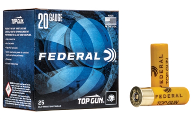 Picture of Federal Top Gun Target Shotshell 20 Ga, 2-3/4 In, No. 8, 7/8Oz, 2.38 Dr, 1210 Fps, 25 Rnd Per Box TG20 8 029465025014