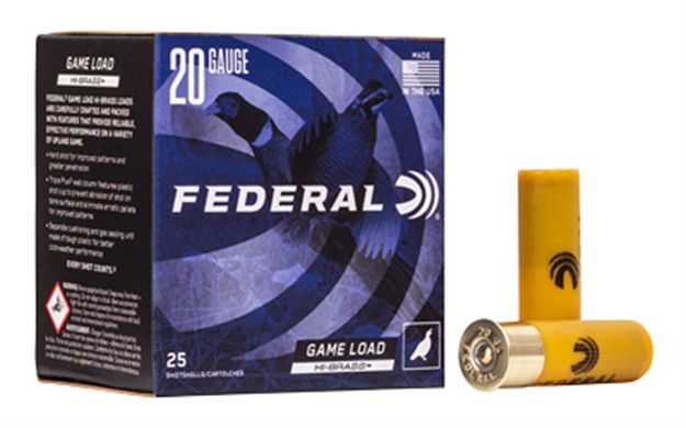 Picture of Federal Game-Shok Upland - Hi-Brass Shotshell 20 Ga, 2-3/4 In, No. 7-1/2, 1Oz, 2-3/4 Dr, 1220 Fps H204 7.5