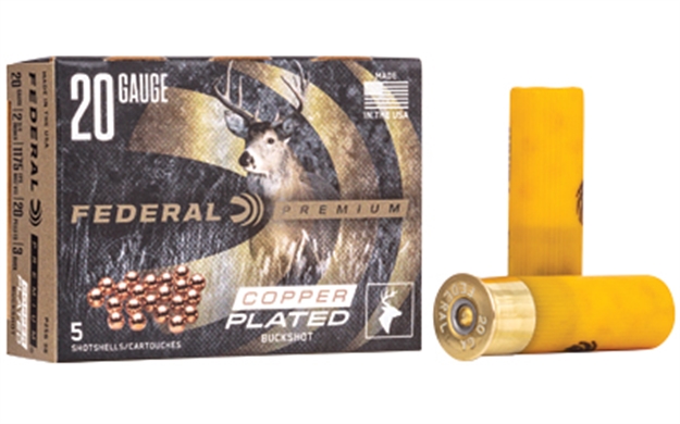 Picture of Federal P2563b Premium Magnum 20 Gauge 2.75" 20 Pellets 1 1/8 OZ 3 Buck Shot 5 Per Box/ 50 Case P256 3B 029465017941