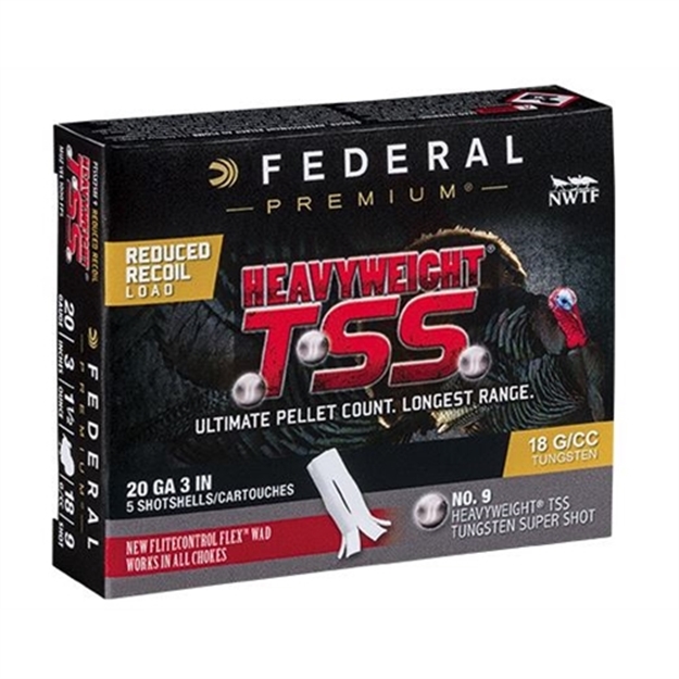 Picture of Federal Heavyweight Tss Turkey Shotshell 20Ga 3" 1 1/2Oz 9 5 Rnd Per Box