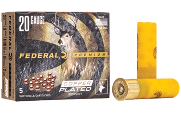 Picture of Federal Premium Vital-Shok Buckshot 20 Ga, 3 In, 2B, 18 Pellets, 1100 Fps, 5 Rounds, Boxed P258 2B