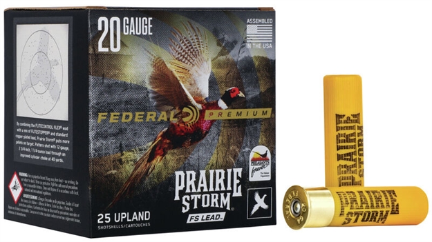 Picture of Fed Prairie Storm Upland FS Lead Shotshell 20 Ga, 2 3/4" Max, 1 Oz, #4 FS Lead, 25 Rnd PFX258FS4